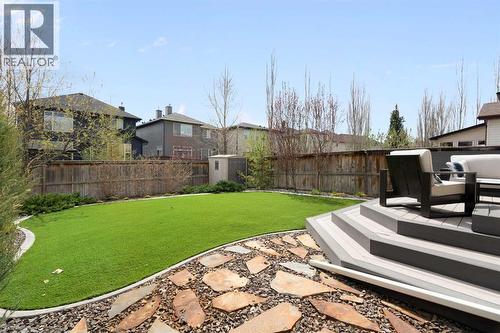 Beautiful backyard with artificial grass - easy to care for! - 71 Chaparral Grove Se, Calgary, AB 