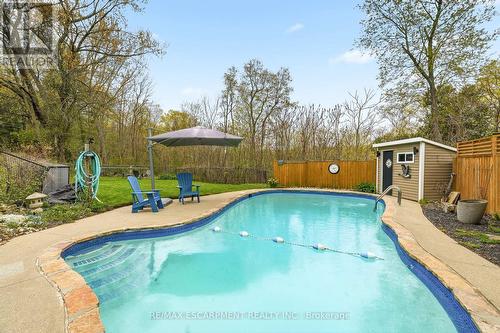 5258 Cedar Springs Road, Burlington, ON - Outdoor With In Ground Pool With Backyard