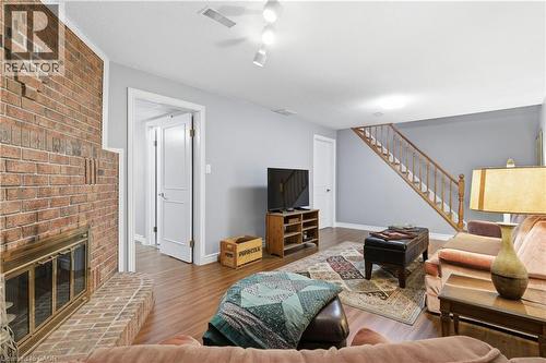 125 Covington Crescent, Kitchener, ON - Indoor Photo Showing Living Room With Fireplace