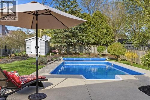 125 Covington Crescent, Kitchener, ON - Outdoor With In Ground Pool With Deck Patio Veranda With Backyard