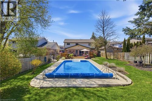 125 Covington Crescent, Kitchener, ON - Outdoor With In Ground Pool With Backyard