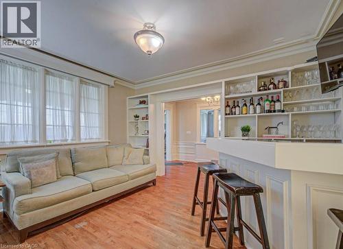 Built-in bar featuring extensive shelving and a white countertop - 2032 Coronation Boulevard, Cambridge, ON - Indoor