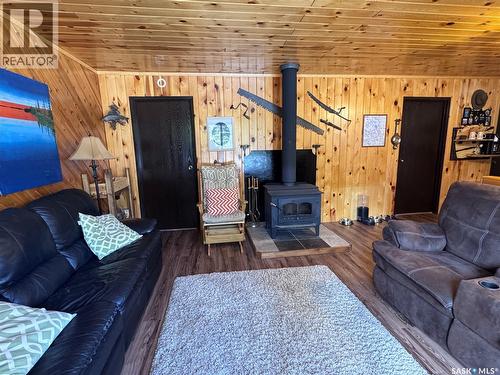 2 Ermine Place, Weyakwin, SK - Indoor Photo Showing Living Room With Fireplace