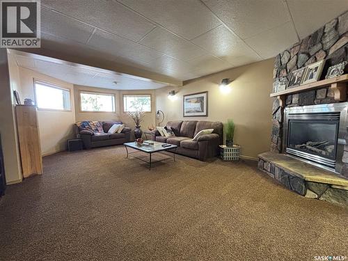 404 Herbert Street, Maple Creek, SK - Indoor With Fireplace