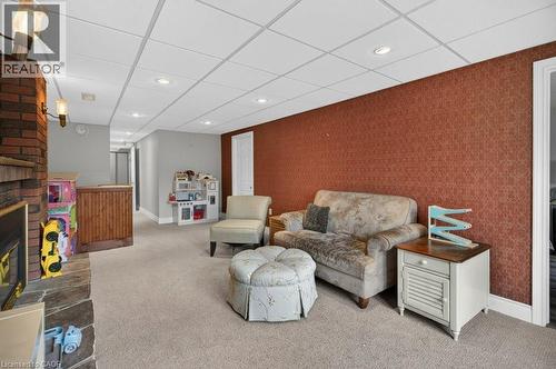 56 Brookstream Court, Hamilton, ON - Indoor With Fireplace