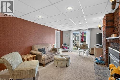 56 Brookstream Court, Hamilton, ON - Indoor With Fireplace