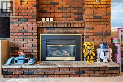 56 Brookstream Court, Hamilton, ON - Indoor Photo Showing Living Room With Fireplace
