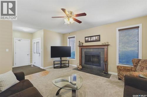 414 Perreault Lane, Saskatoon, SK - Indoor Photo Showing Living Room With Fireplace