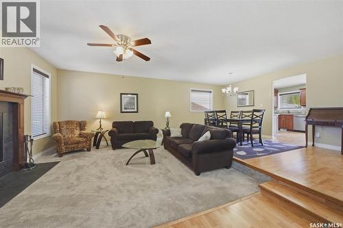 414 Perreault Lane, Saskatoon, SK - Indoor Photo Showing Living Room With Fireplace