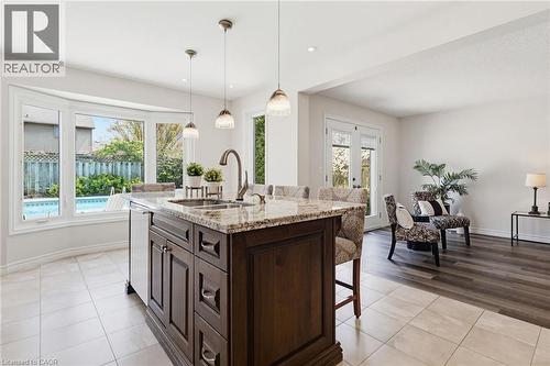 106 Maple Drive, Hamilton, ON - Indoor Photo Showing Kitchen With Double Sink