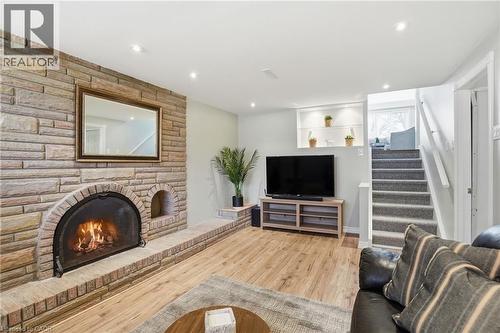 345 Erindale Drive, Burlington, ON - Indoor Photo Showing Living Room With Fireplace