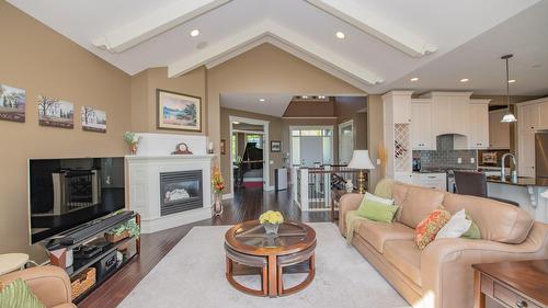 4300 Camelback Way, Vernon, BC - Indoor Photo Showing Living Room With Fireplace