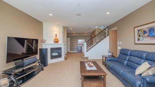 4300 Camelback Way, Vernon, BC - Indoor Photo Showing Living Room With Fireplace