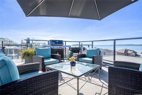 12-9667B First St, Sidney, BC - Outdoor With Body Of Water With Deck Patio Veranda With Exterior