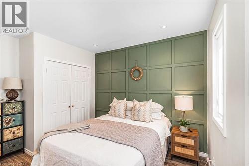 Feature wall with board and batten detailing - 134 Erie Avenue, Hamilton, ON 