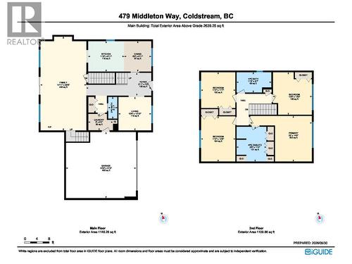 Floor Plan main and upper floor - 479 Middleton Way, Coldstream, BC - Other