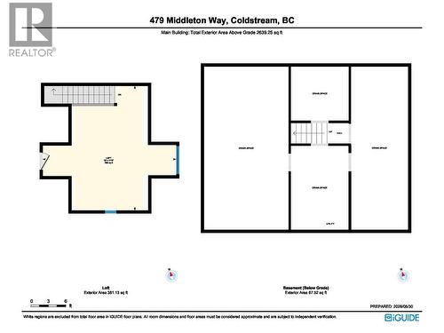 Floor Plan Loft and crawl space - 479 Middleton Way, Coldstream, BC - Other