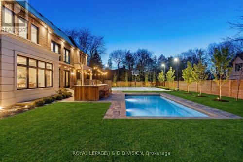 RENDERING: pool, outdoor kitchen, sportscourt - 4 Pine Ridge Drive, Toronto, ON 