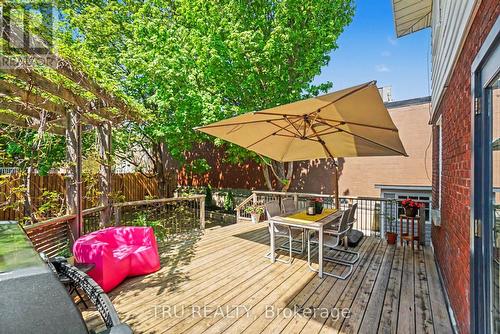 Expansive deck, private backyard, mature trees - 5 Grove Avenue, Ottawa, ON 