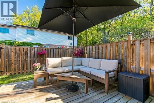 Wood-plank deck with a full privacy fence - 218 Richardson Drive Unit# 26, Port Dover, ON 