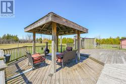 Gazebo overlooking private backyard - 