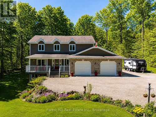 Beautiful home on a private estate lot - 157 Glen Fiddish Road, West Grey, ON - Outdoor With Deck Patio Veranda With Facade