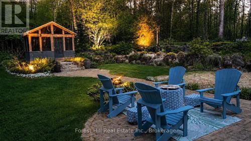 Gorgeous back yard with screened gazebo - 157 Glen Fiddish Road, West Grey, ON - Outdoor