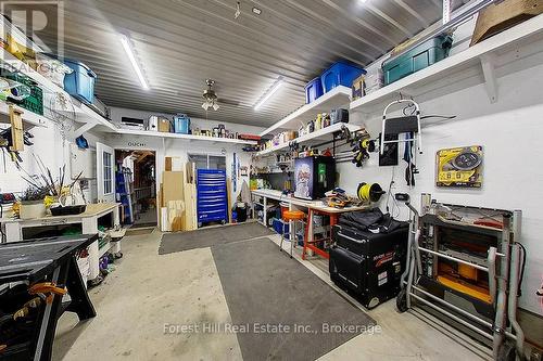 Insulated & heated Workshop - 157 Glen Fiddish Road, West Grey, ON - Indoor Photo Showing Garage