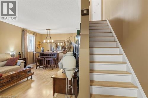 Hardwood tread staircase with white risers - 20 Ridgeway Crescent, Kitchener, ON - Indoor
