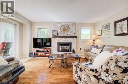 135 Royal Orchard Drive, Kitchener, ON - Indoor Photo Showing Living Room With Fireplace