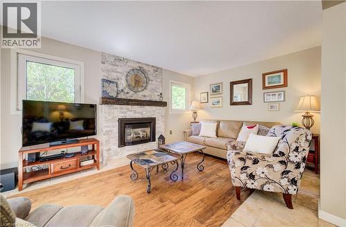 135 Royal Orchard Drive, Kitchener, ON - Indoor Photo Showing Living Room With Fireplace