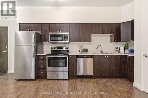 Kitchen w/ Stainless Steel Appliances - 408 - 112 King Street E, Hamilton, ON 