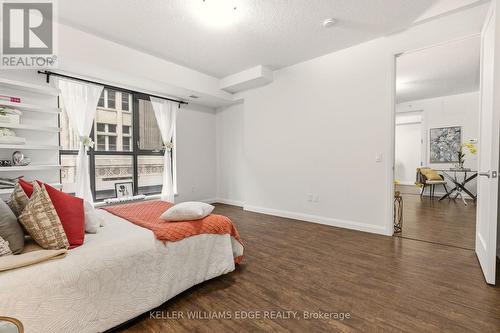 Spacious primary bedroom with large windows - 408 - 112 King Street E, Hamilton, ON 