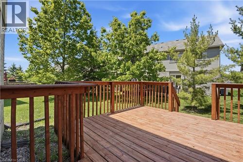 Spacious wood deck with perimeter railing and balusters - 7 Upper Mercer Street Unit# G30, Kitchener, ON - Outdoor With Deck Patio Veranda With Exterior