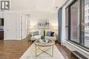 Bright open-concept living area with balcony - 112 King Street E Unit# 408, Hamilton, ON 