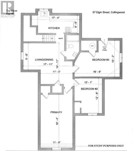 Apt# 3 - 57 Elgin Street, Collingwood, ON 