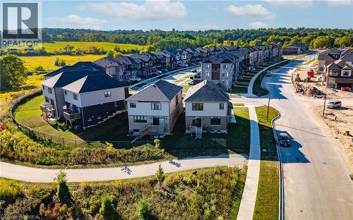 Aerial perspective of suburban area - 1 Bee Crescent, Brantford, ON 