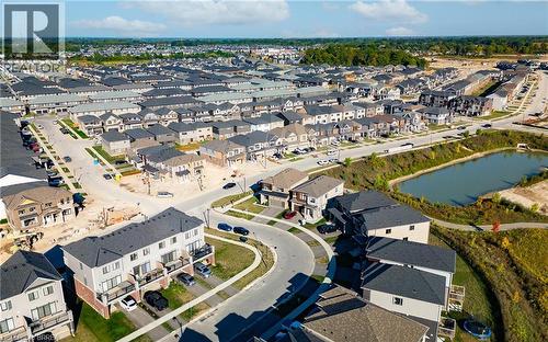 Aerial view of residential area with a nearby body of water - 1 Bee Crescent, Brantford, ON 