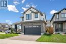 Contemporary two-story residence featuring a stone and siding exterior - 30 Waterbow Trail, Kitchener, ON  - Outdoor With Facade 