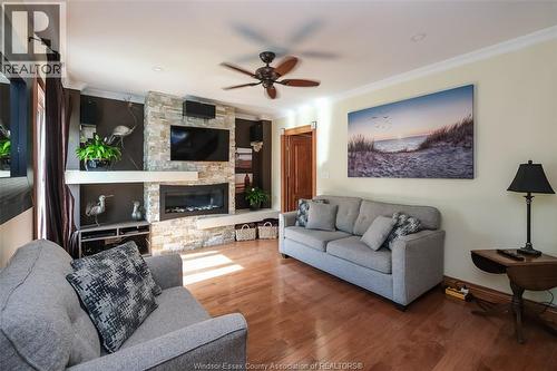 458 John M, Windsor, ON - Indoor Photo Showing Living Room With Fireplace
