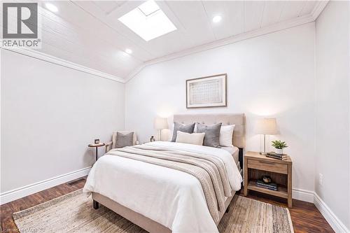 Vaulted ceiling featuring a skylight and recessed lighting - 153 Elgin Street, Hamilton, ON - Indoor Photo Showing Other Room