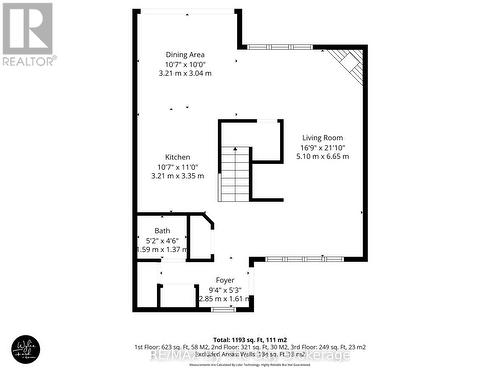 Main Floor Plan - 43 Trafalgar Road, Collingwood, ON 