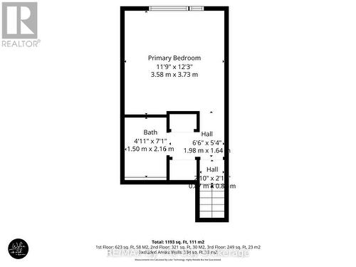 Third Floor Plan - 43 Trafalgar Road, Collingwood, ON 