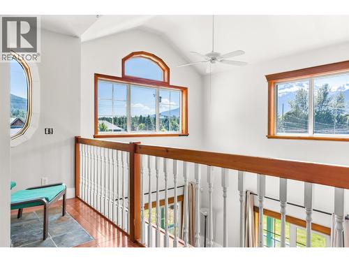 Landing/ office with view below to living room - 701 Edward Street, Revelstoke, BC 