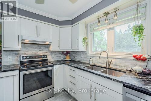 Modern Kitchen View to Yard - 8 Malvern Crescent, Guelph (Pineridge/Westminster Woods), ON 