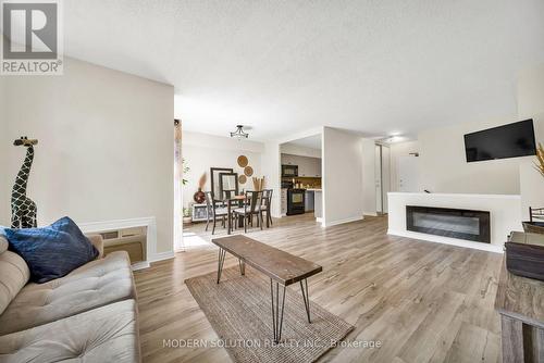 201 - 1000 Cedarglen Gate N, Mississauga, ON - Indoor Photo Showing Living Room With Fireplace