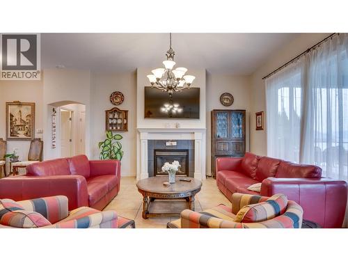 #8 Bayview Heights Lot# 8, Coldstream, BC - Indoor Photo Showing Living Room With Fireplace