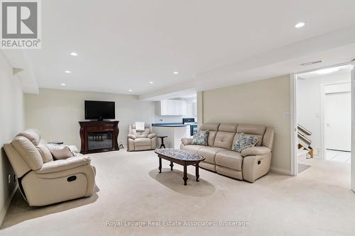 Finished Basement - 7 Powder Mill Court, Brampton, ON - Indoor Photo Showing Living Room With Fireplace