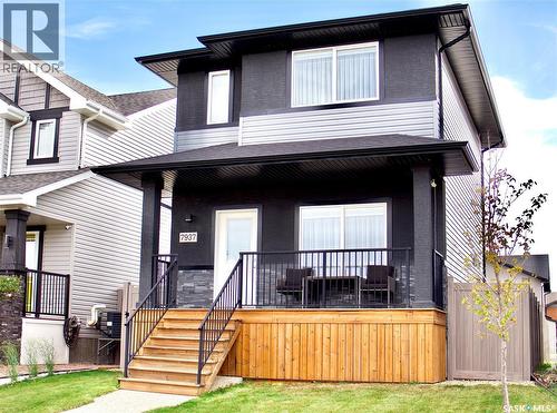 7937 Flax Avenue, Regina, SK - Outdoor With Deck Patio Veranda With Exterior