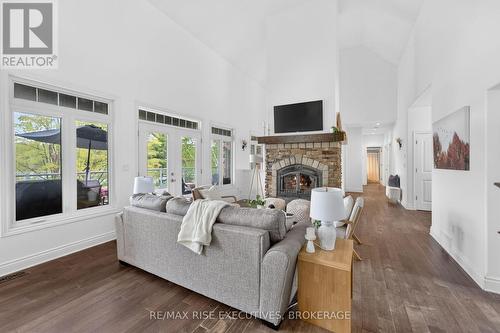 Great Room - Wood Burning Fireplace - 1206B Burnt Hills Road, Frontenac (Frontenac South), ON - Indoor Photo Showing Living Room With Fireplace